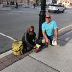 Front street tommy Larocque with pan handler and friendly as can be